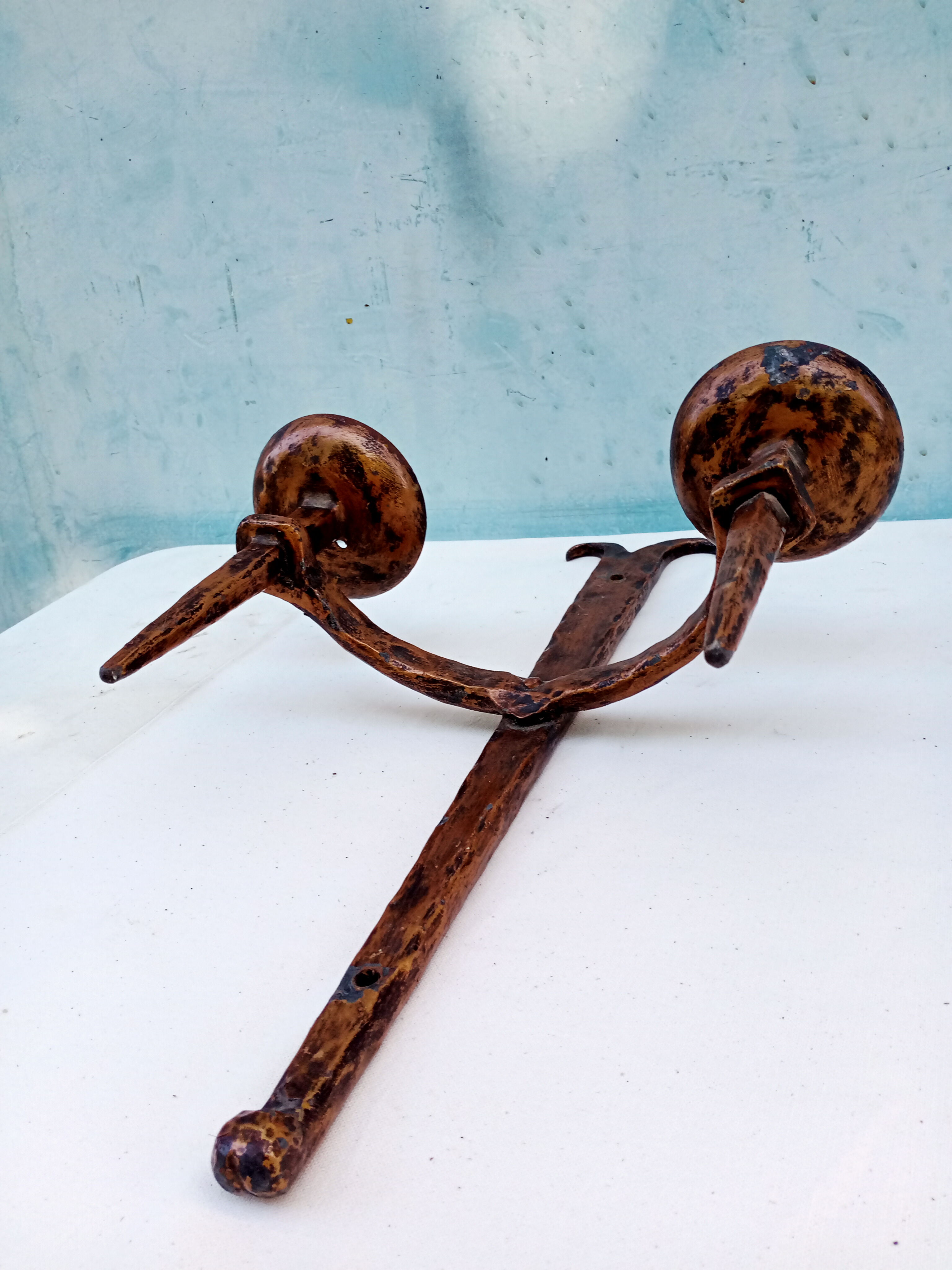 Wrought iron wall light