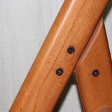 Designer folding chairs in wood and fabric