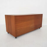 Scandinavian modern teak record player cabinet, Denmark 1960's