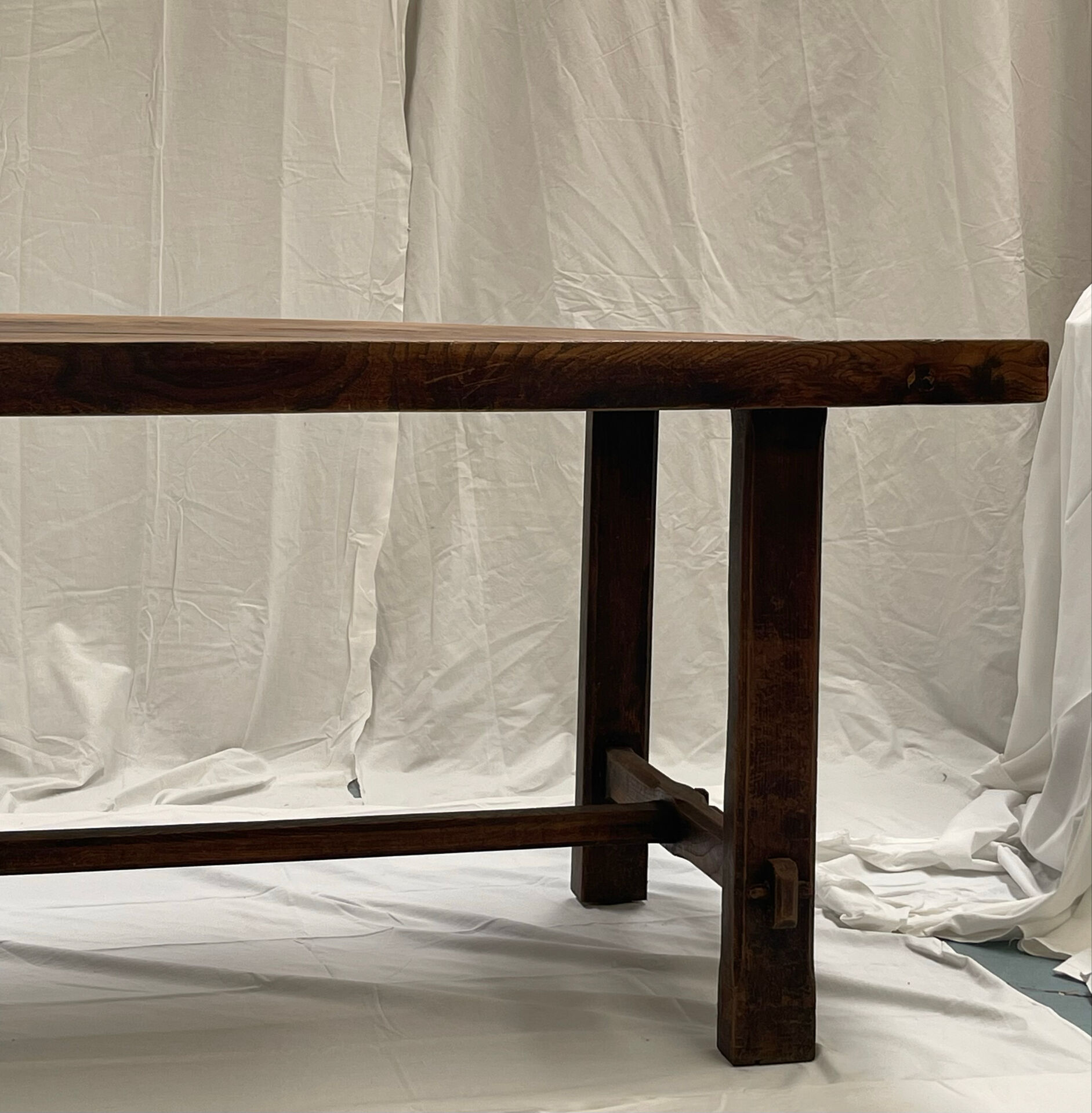 Solid elm farmhouse table