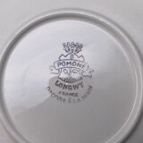 Longwy "pomone" dessert plates with fruit motifs