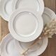 Mismatched white plates