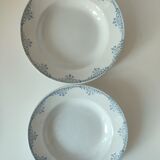 Hollow plates Earth of iron porcelain of Gien