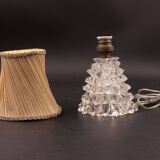 Lampe de table dans un vase en verre de murano rostrato pour barovier & toso, années 1940