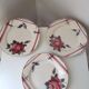Terre de Fer Digoin plates, vintage rose