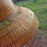 Vintage suspension "colonial" style in rattan and wicker