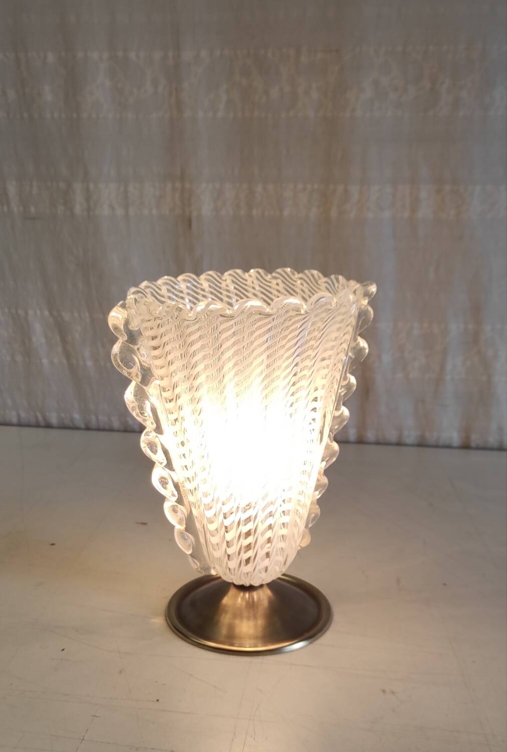 Table lamp with Murano glass shade - mid 20th century