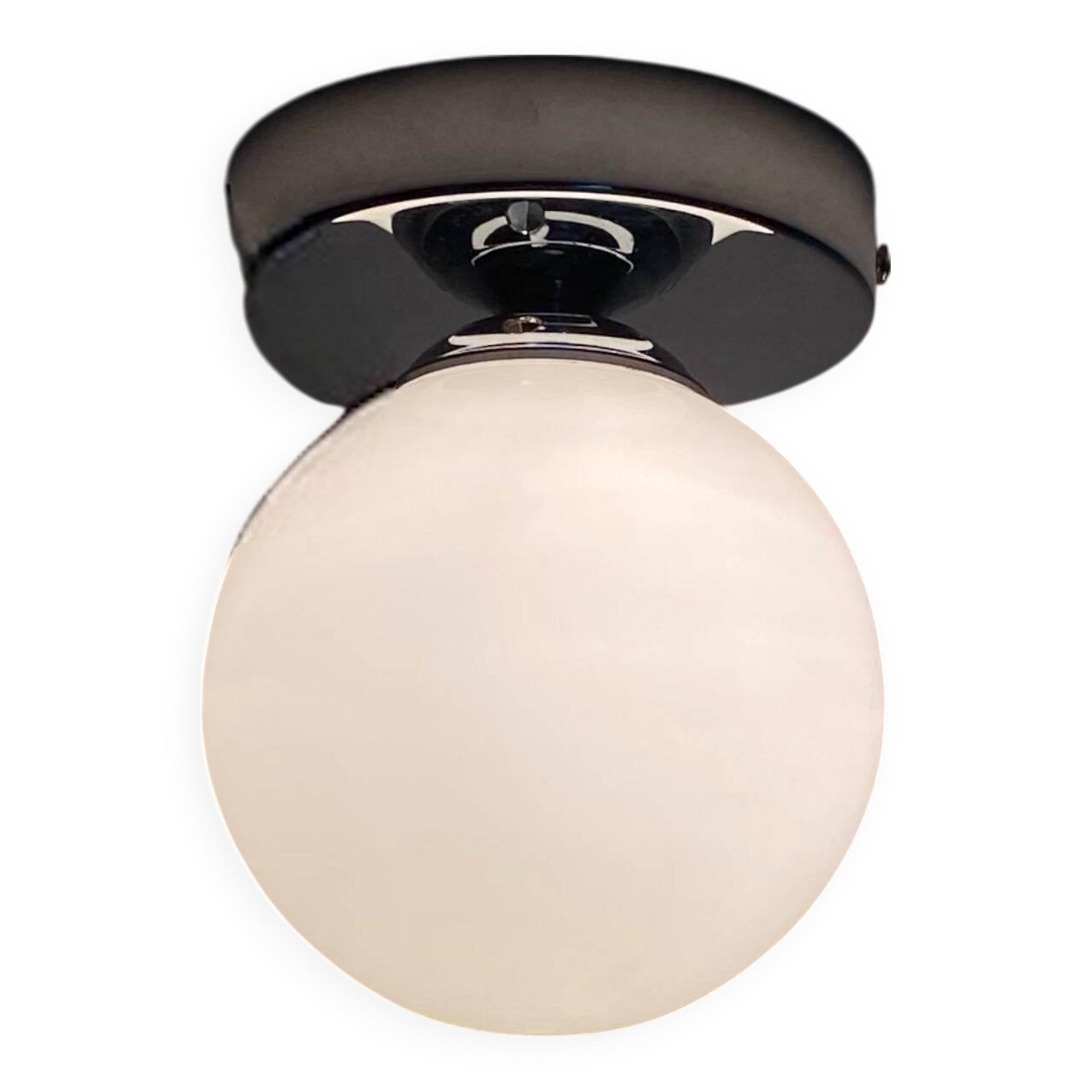 Small wall light ceiling light antique globe opaline glass white 12 cm