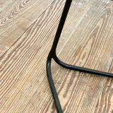 Bar stool in steel and oak