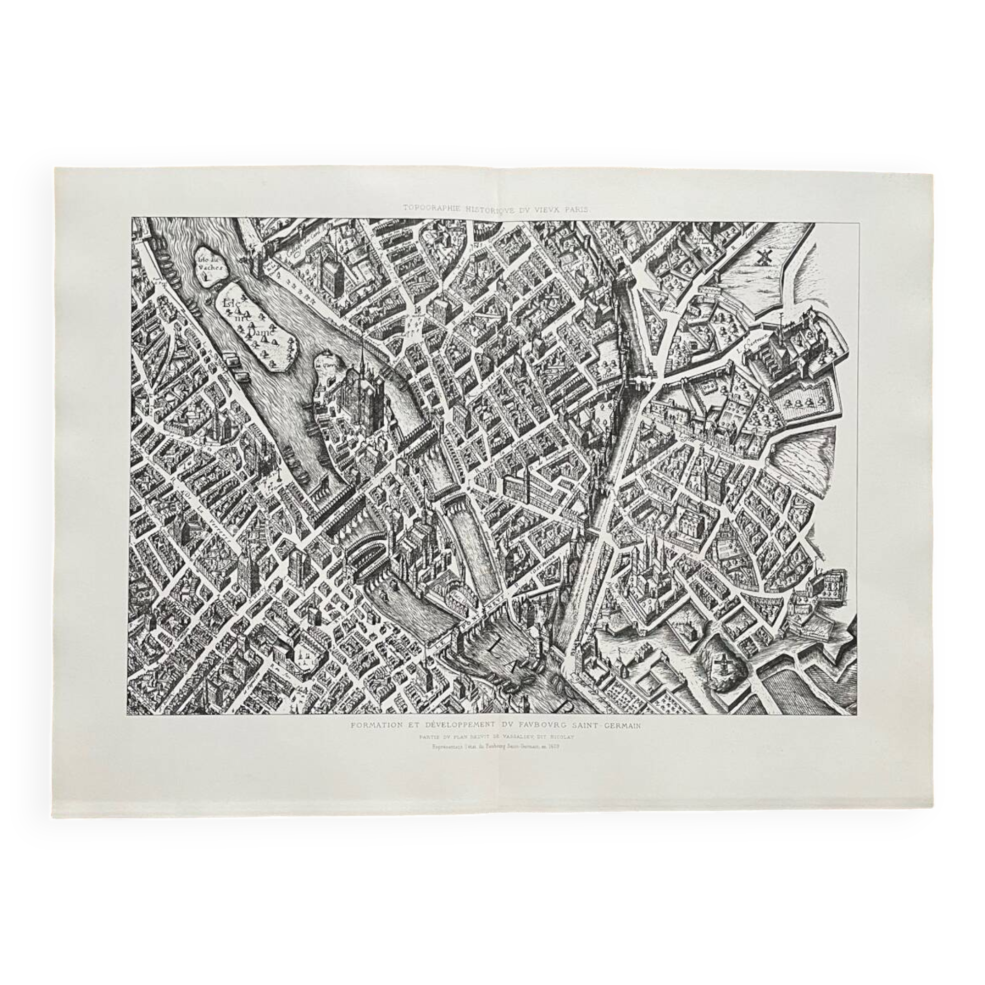 Plan ancien de Paris - Saint Germain des Près