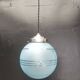 Blue glass ball pendant light
