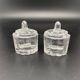 Duo salt shaker & pepper shaker in transparent worked glass