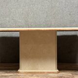 Très importante table en marbre à 2 couleurs