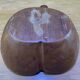 Wooden apple-shaped fruit bowl