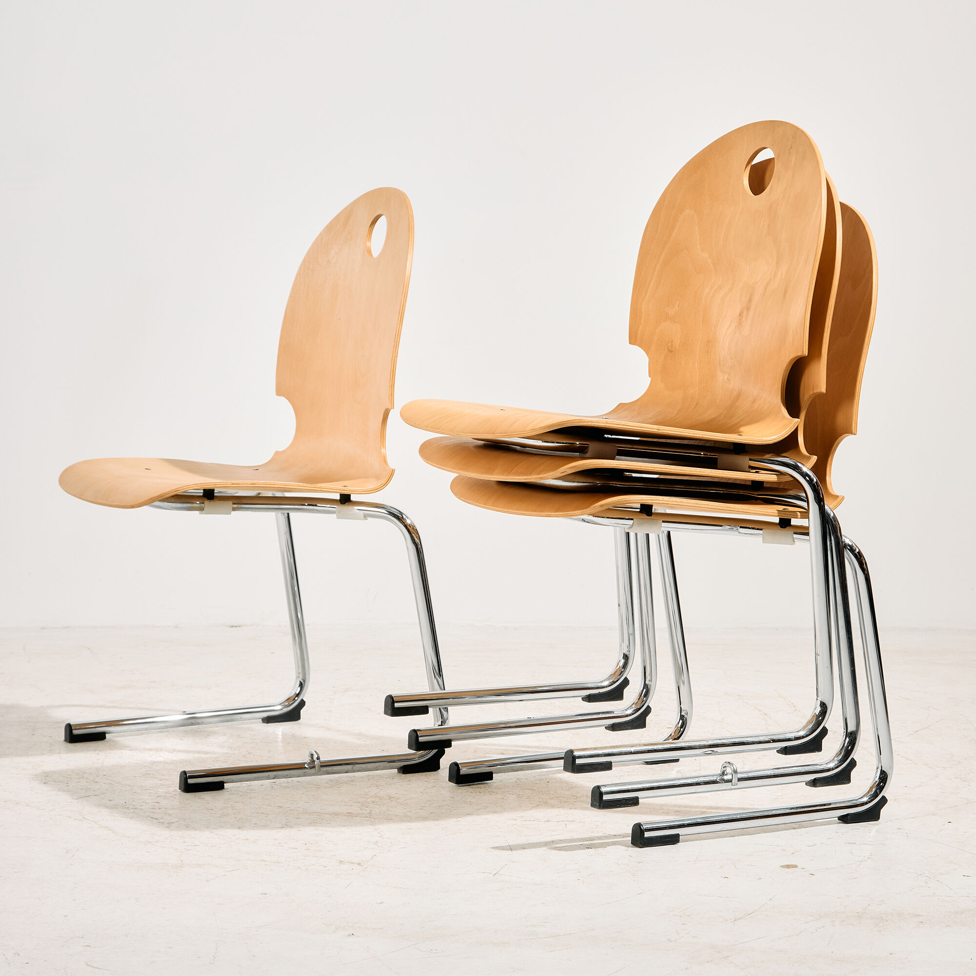 Stackable beech chair