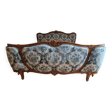 Louis XV style bed frame in solid cherry wood