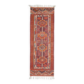 Tapis coureur vintage turc en laine et coton noué à la main des années 1970, 95x287.