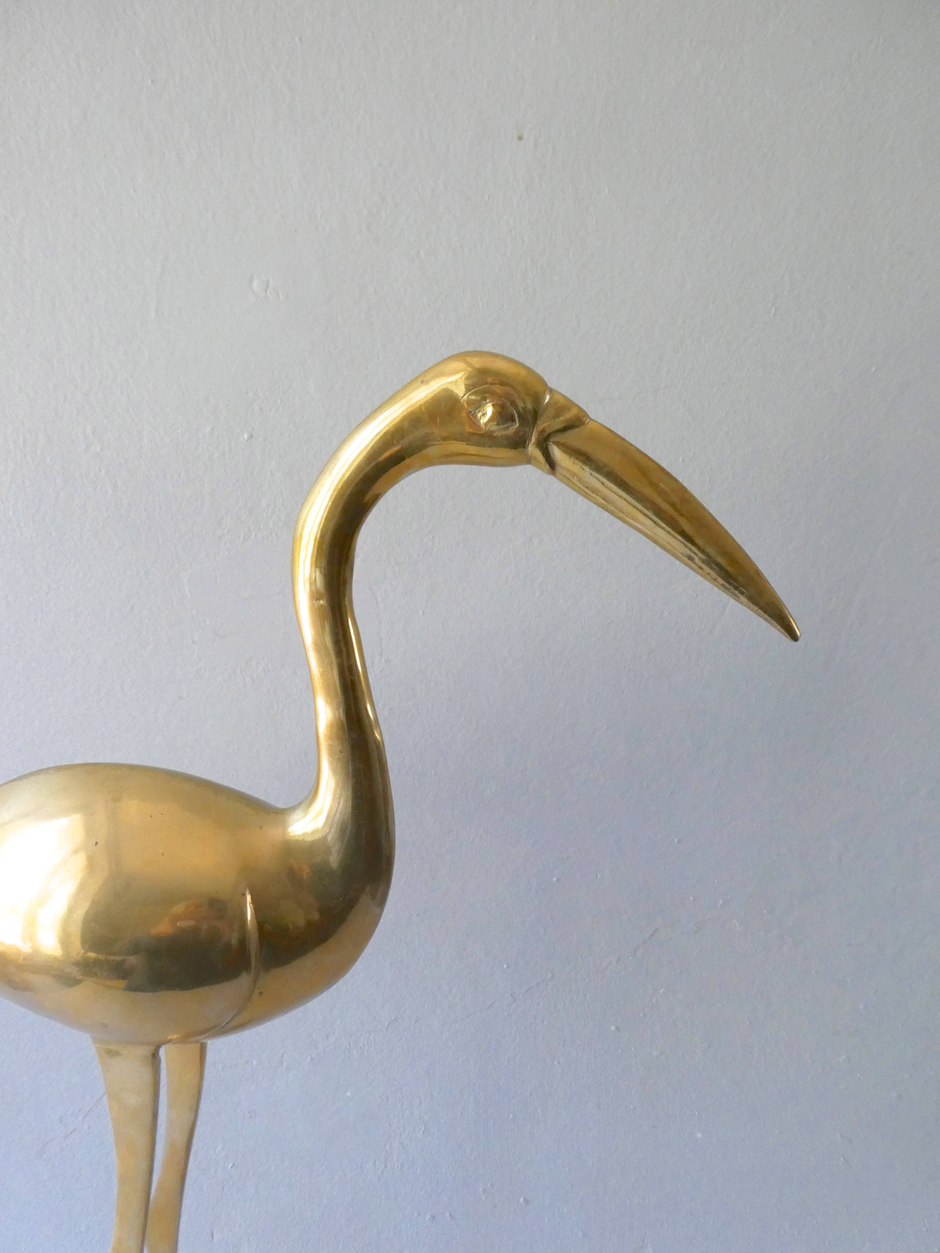 Flamant in solid brass from the years 60