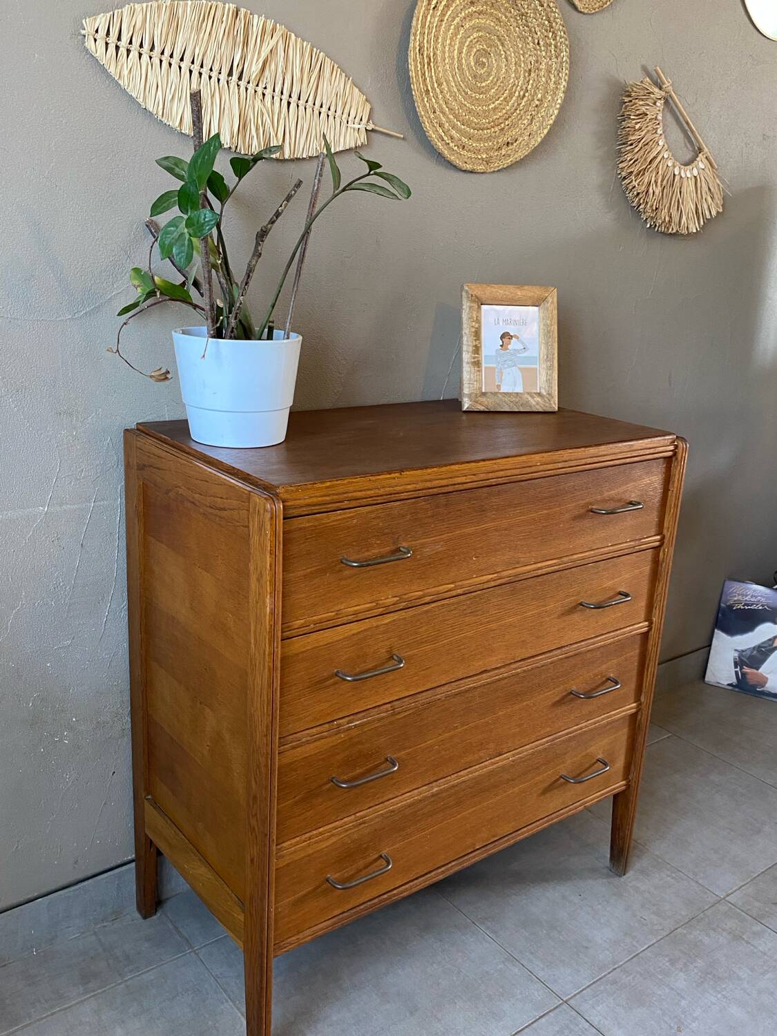 Commode vintage en chêne des années 60