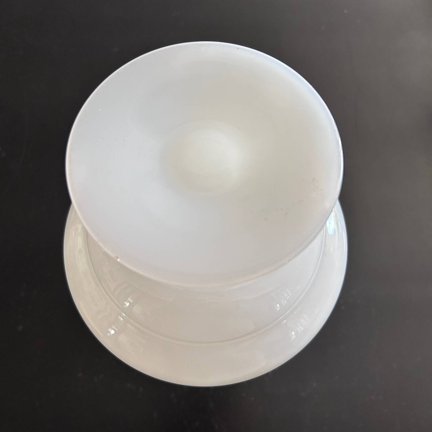 Large white opaline vase