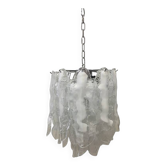 Italian murano glass chrome metal frame sputnik candlestick