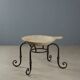 Table ancienne en fer forgé et marbre, Italie, début XXe siècle