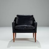 Lounge chair model 800 in leather by Hans Olsen CS Mobler Denmark 1958
