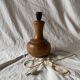 Vintage turned wood lamp base, 1970