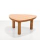 Table d'appoint triangulaire vintage en chêne