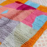 Contemporary high-quality multicoloured Azilal Berber rug - 246 x 153 cm