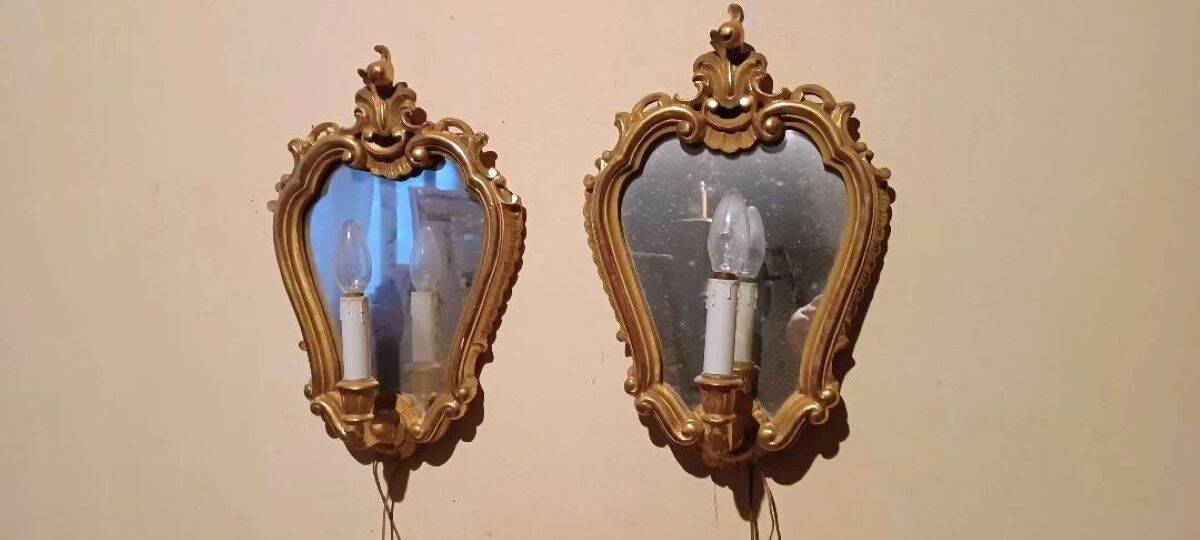 Paire d'appliques des années 50/60
