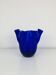 Vintage cobalt blue glass handkerchief vase