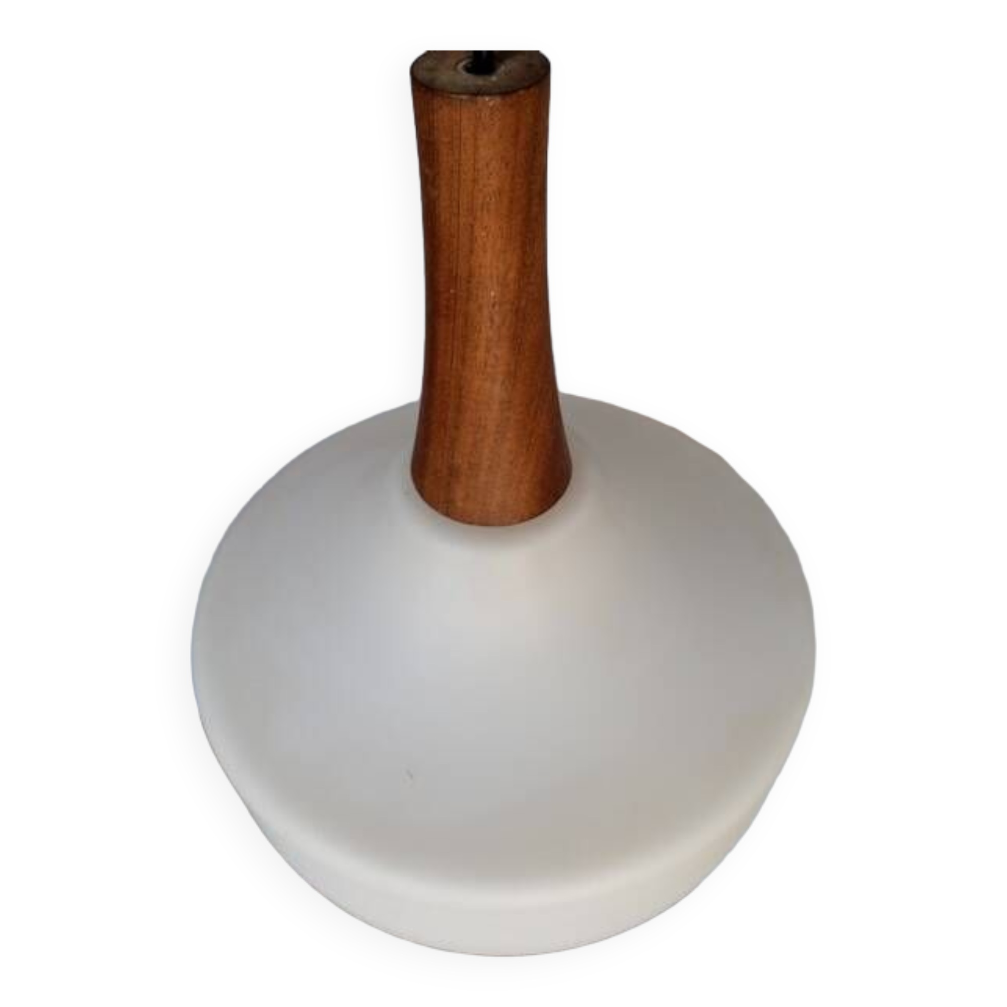Louis Kalff pendant lamp ep 1960 Scandinavian glass and teak