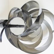 Suspension giant spiral-shaped chandelier in chrome 1970 vintage space age pop 70's seventies during light