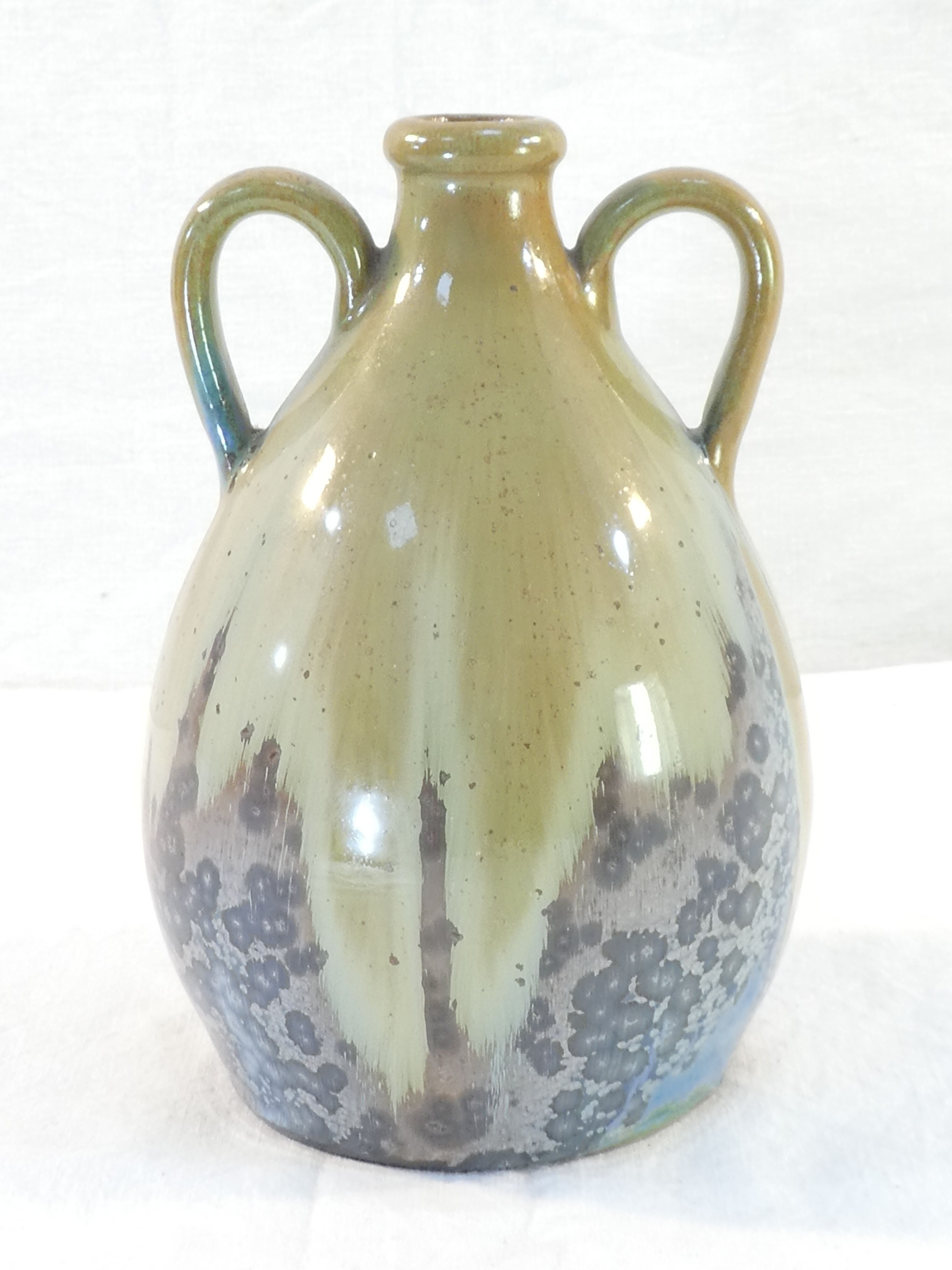 Vase in gres stamped p.l pont des vernes france