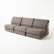 Modular folding chair, former Czechoslovakia in fabric and leather, 1970s