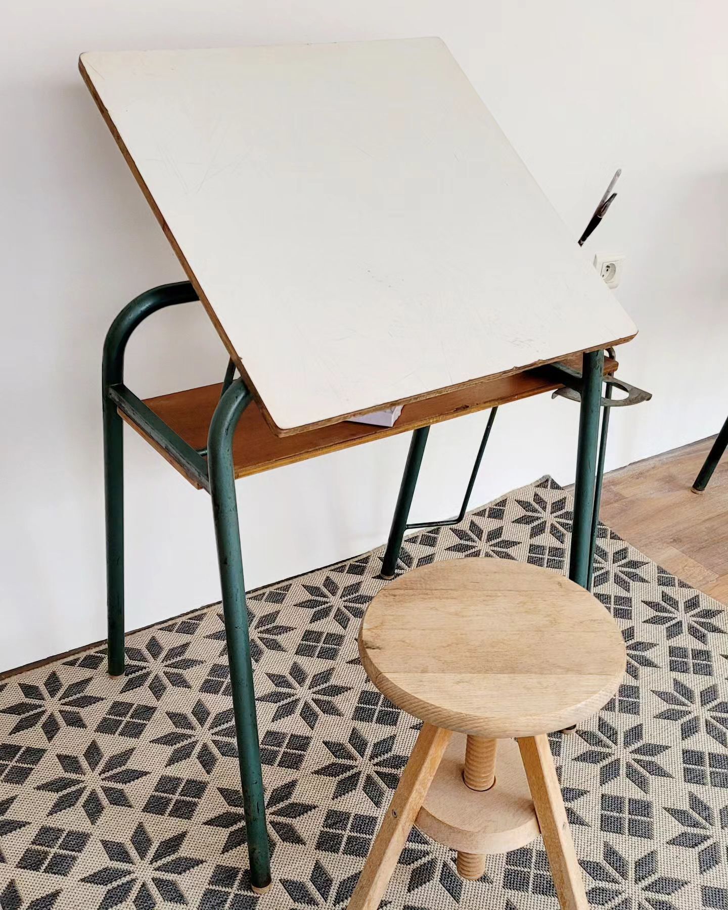 Vintage school drawing table