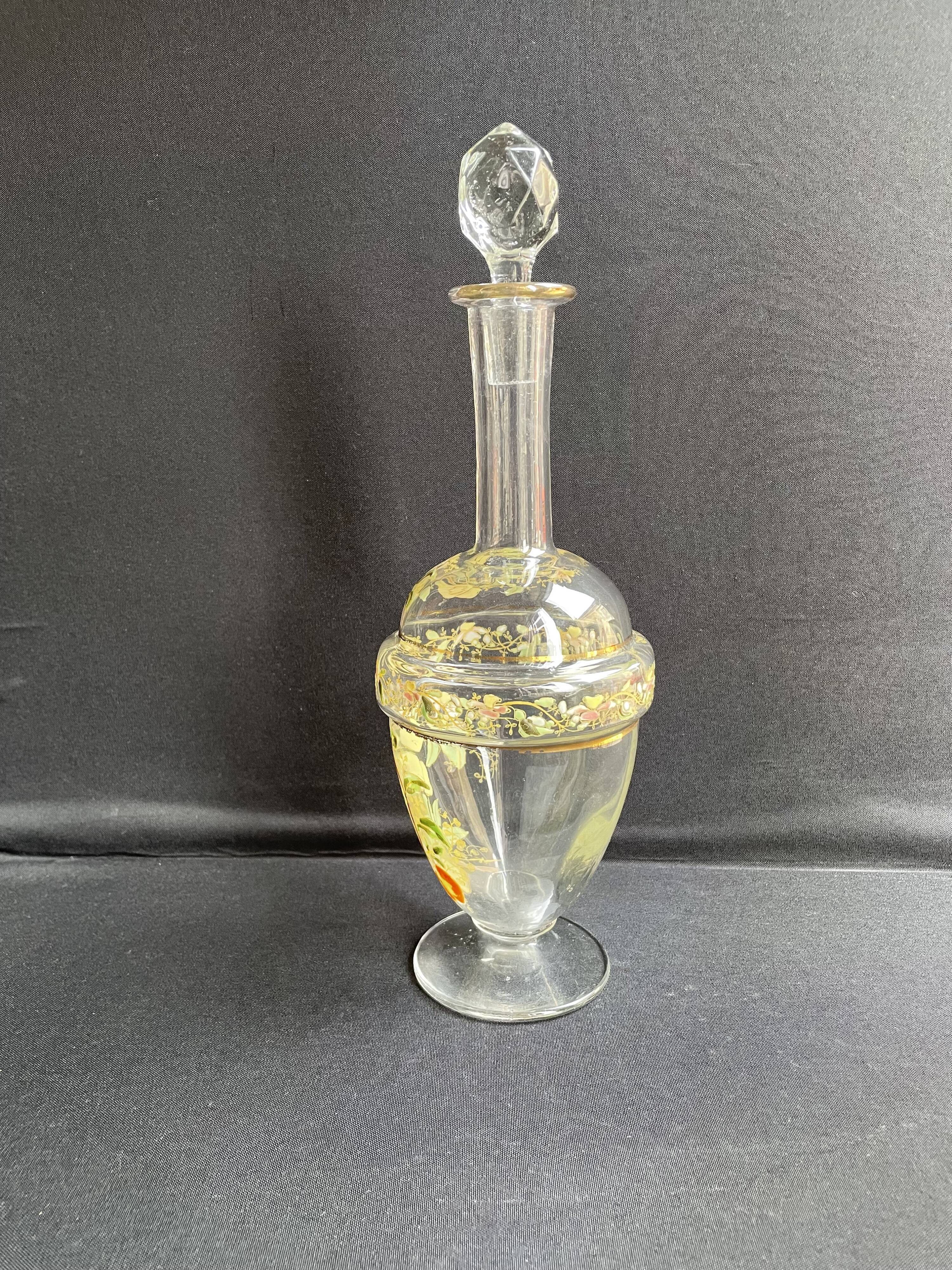 Enamelled decanter François Théodore Legras