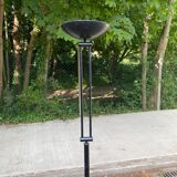 Vintage black dome floor lamp in articulated steel