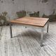 Table basse noyer et chrome moderniste