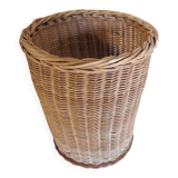 Wicker waste paper basket