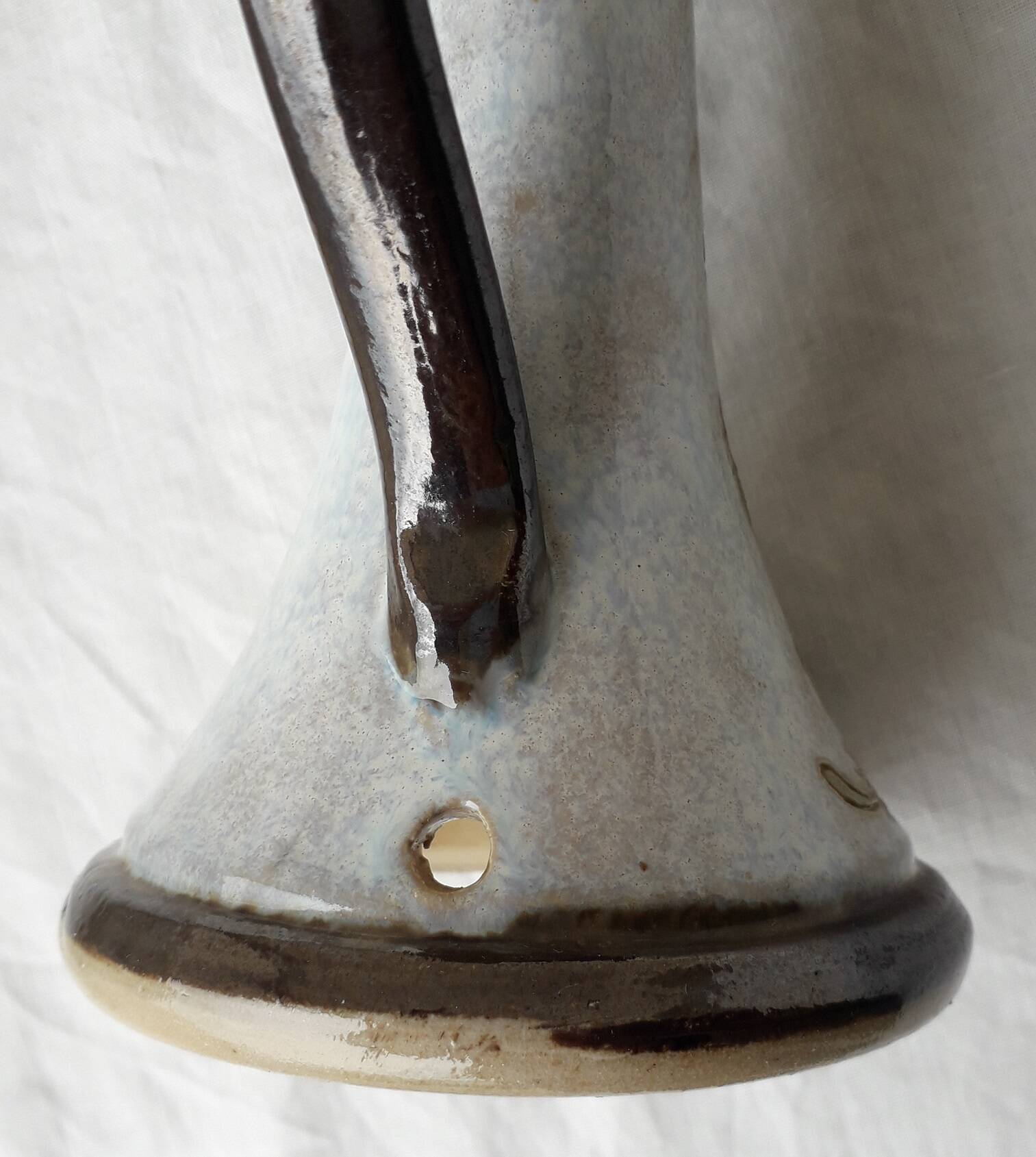 Belgian stoneware candlestick