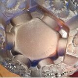 Art Deco smoked molded glass bowl signed Stella