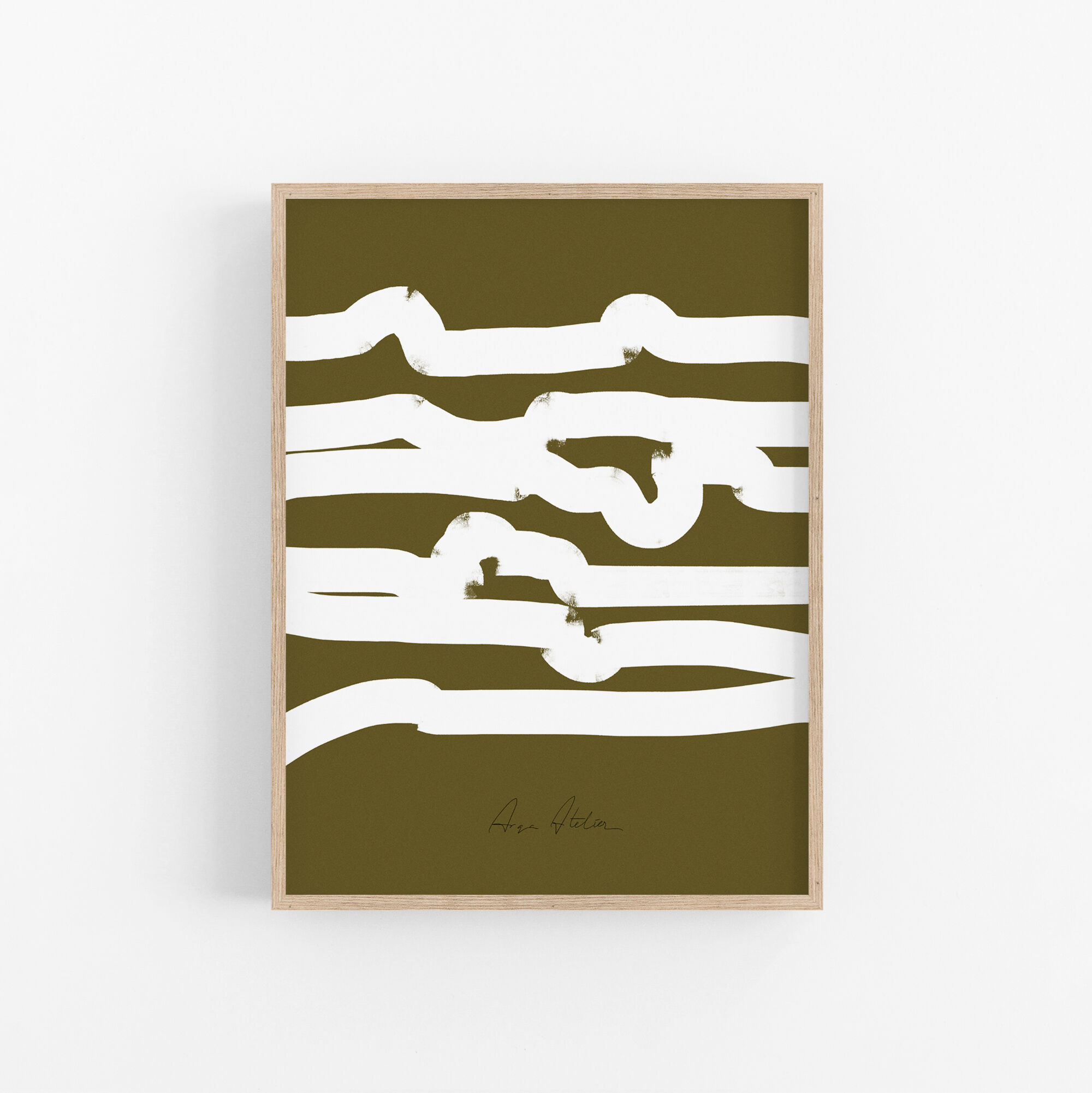 Framed abstract giclee art print 50x70cm