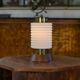 Lampe à poser scandinave avec opaline 1960’s