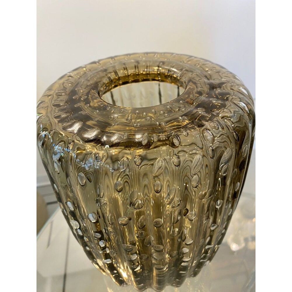 Handmade multicolors murano glass vase