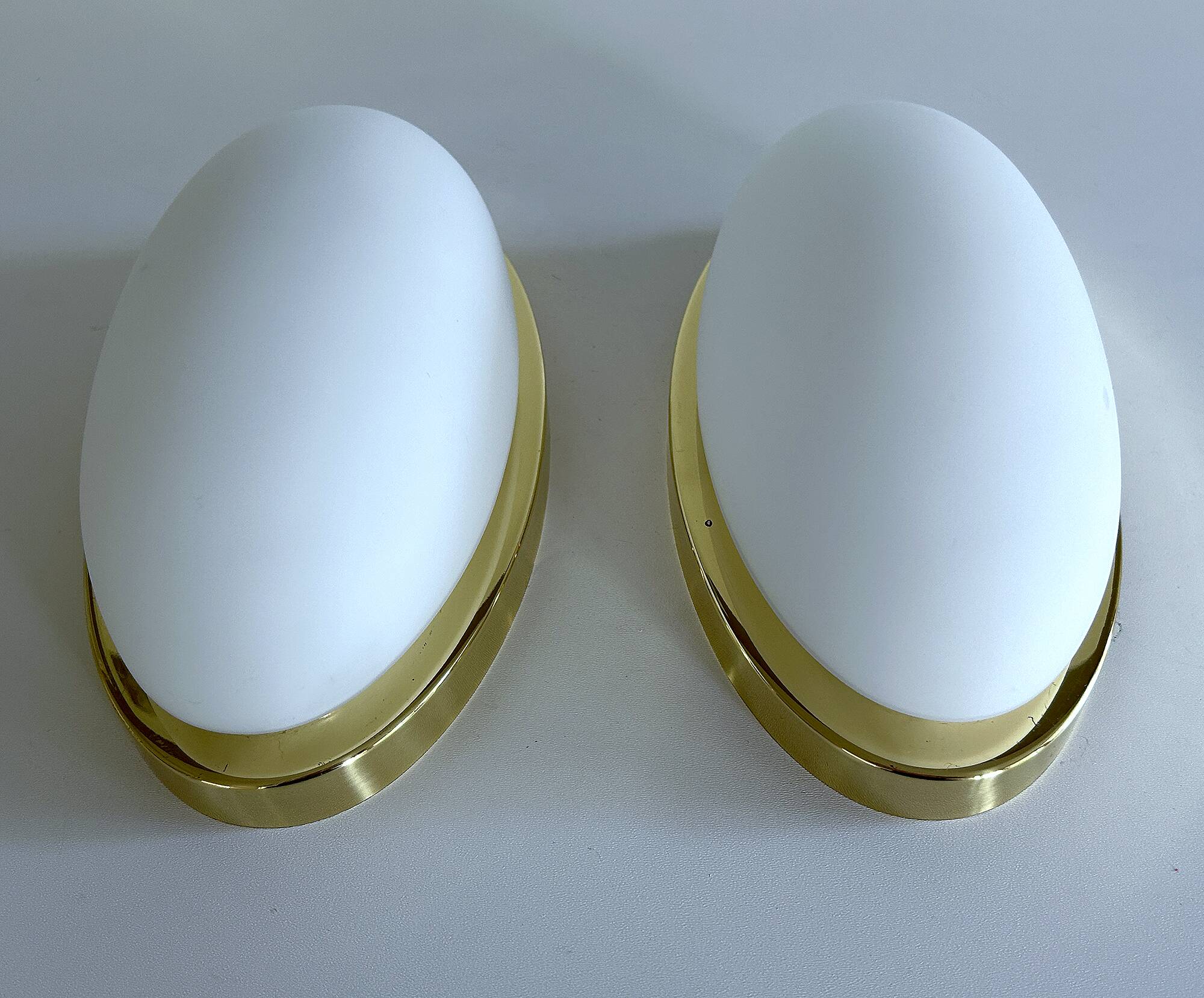 Pair of Vintage Limburg Glass Wall Lights