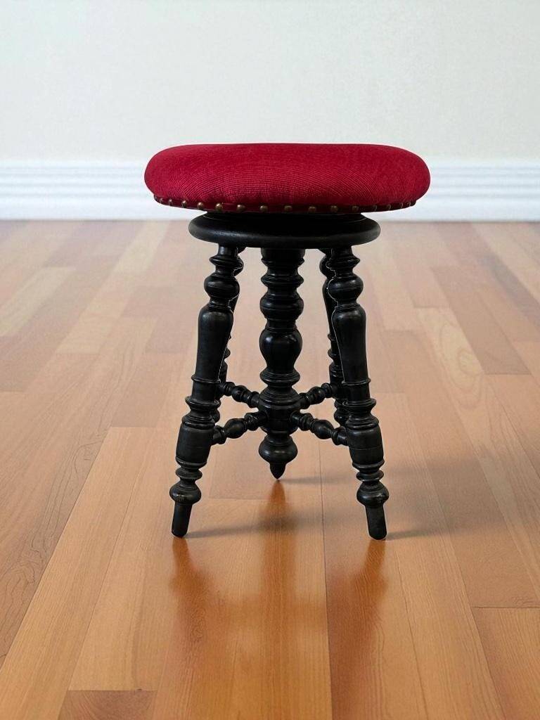 Vintage piano stool / stool / stool