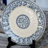 Antique dinner plates - Gien circa 1890 - Rouen blue garland pattern