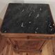 Antique Louis Philippe style bedside table in wood and marble
